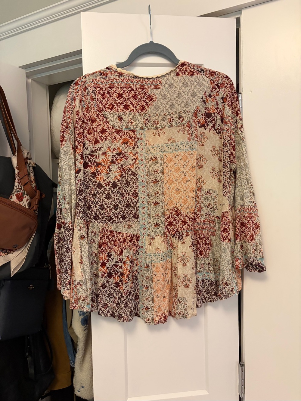 Boho Patchwork Peasant Top from Anthropologie - Picture 2 of 6
